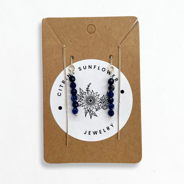 Sodalite Thread Earrings