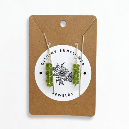 Peridot Thread Earrings