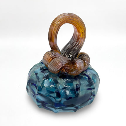 Mini Cobalt Speckled Pumpkin