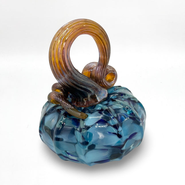 Mini Cobalt Speckled Pumpkin