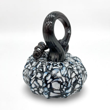 Mini Black & White Speckled Pumpkin