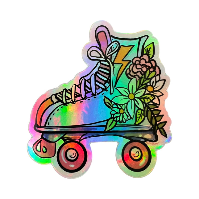 Holographic Roller Skate Sticker