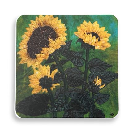 Sunflowers Rounded Edge Sticker