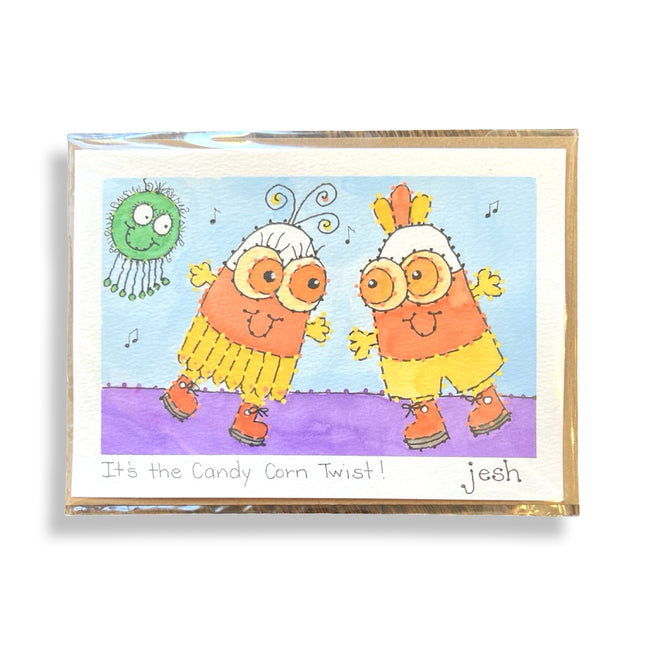 Candy Corn Twist Frameable Card