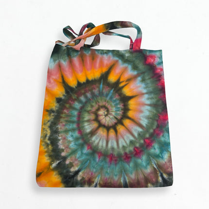 Blue Green Orange Spiral Tote Bag