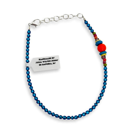 Shiny Teal Orange Anklet