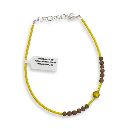 Yellow Brown Stacks Anklet