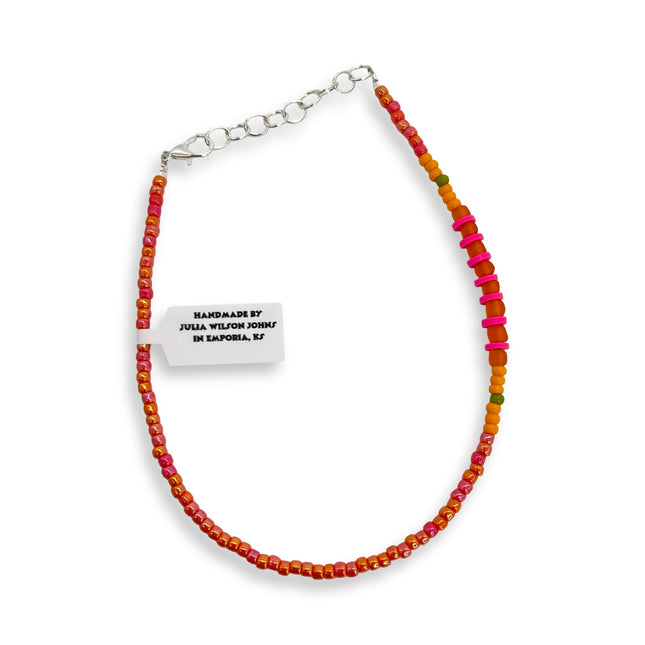 Shiny Orange Pink Anklet