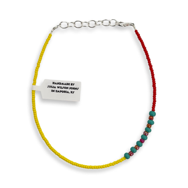 Yellow Red Teal Pop Anklet