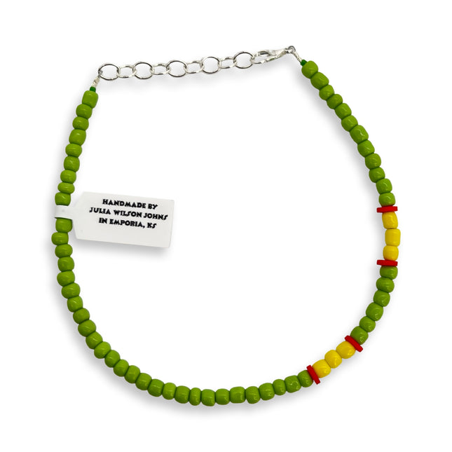 Lime Green Yellow Red Anklet
