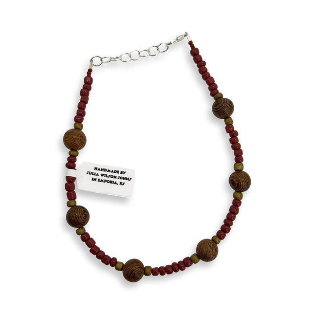 Reddish Brown Wood Pops Anklet