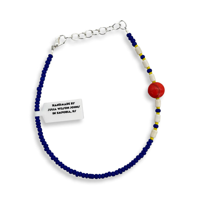 Royal Blue Orange Anklet