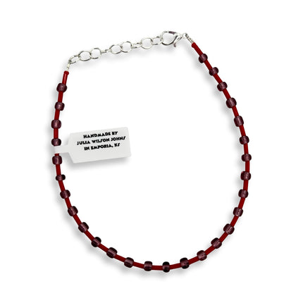 Red Shiny Plum Anklet