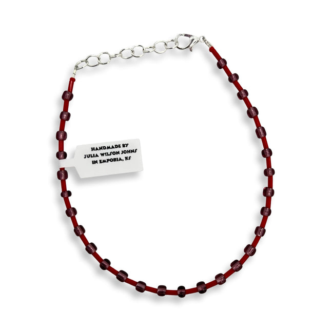 Red Shiny Plum Anklet