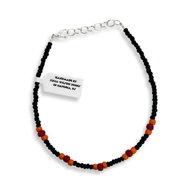 Black Orange Red Anklet