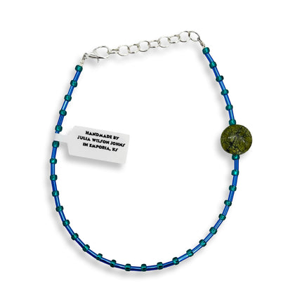 Shiny Teal Mossy Pop Anklet