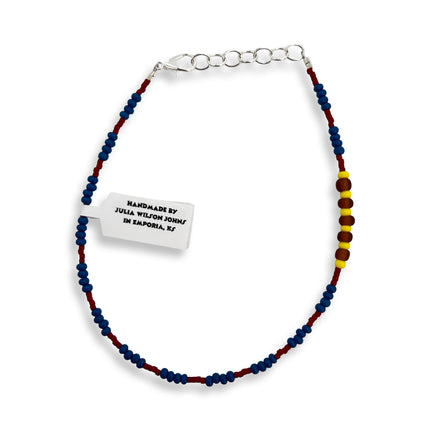 Dark Blue Yellow Brown Anklet