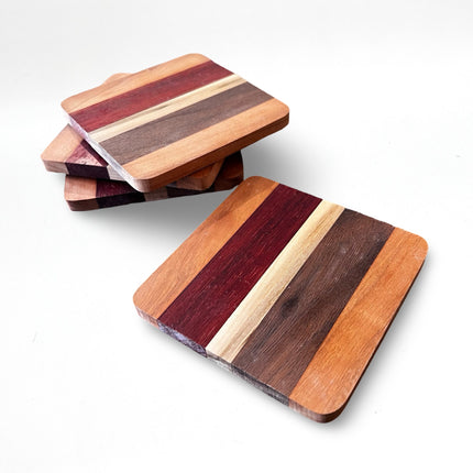 Padauk Wood Coaster Set