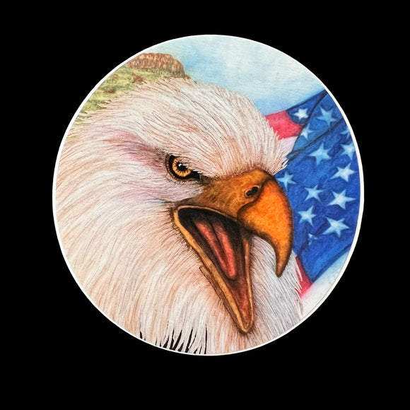 Eagle + Flag Sticker
