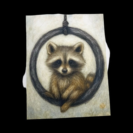 Raccoon Postcard