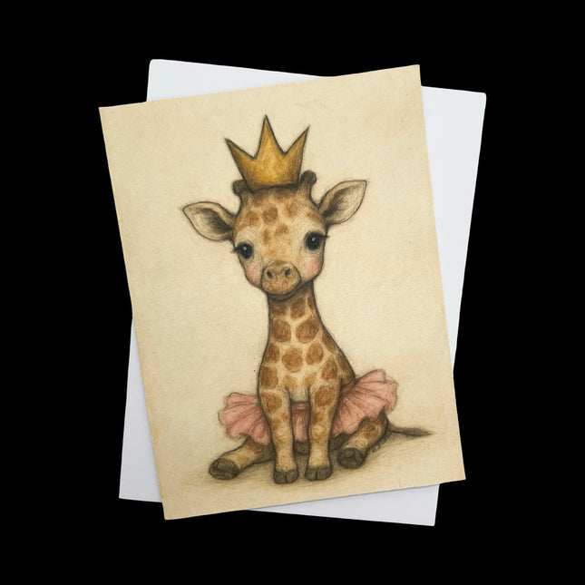 Giraffe Tutu Postcard