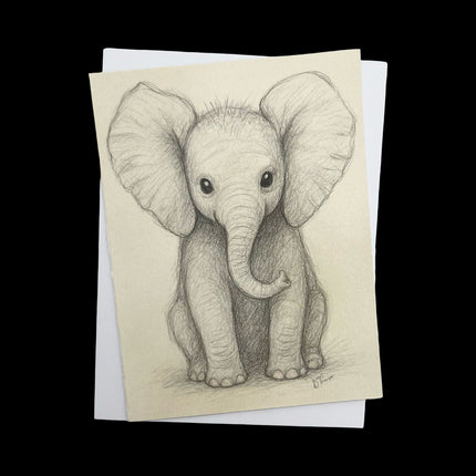 Baby Elephant Postcard