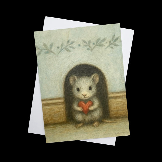 Mouse with Heart Postcard
