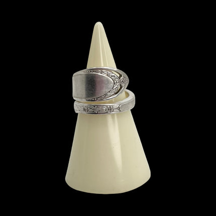 Spoon Ring Size 10.5 Thin Floral Cut Out