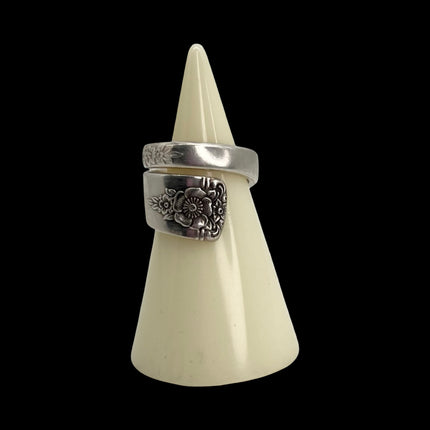Spoon Ring Size 10 Floral Stack