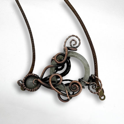 Labradorite & Copper Octopus Necklace
