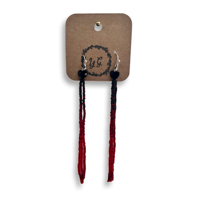 Black Heart Earrings