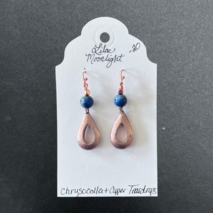 Chrysocolla & Copper Teardrops