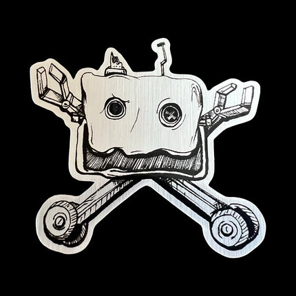 Robot Crossbones Sticker