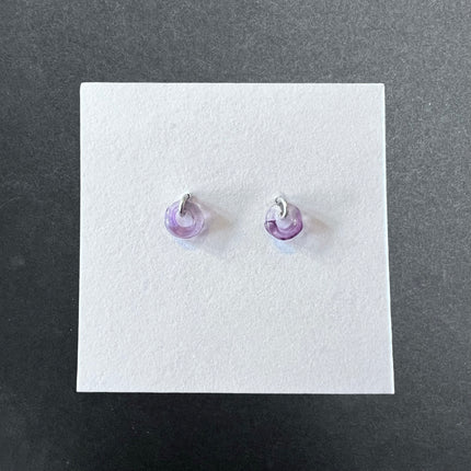 Purple Little Donut Earrings