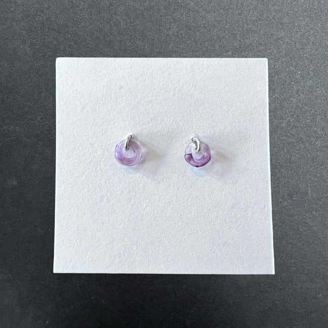 Purple Little Donut Earrings