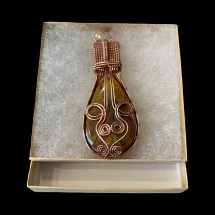 Amber & Garnet Pendant