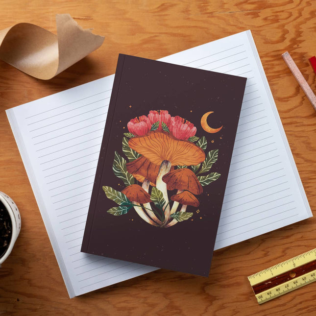 Midnight Mushroms Layflat Journal