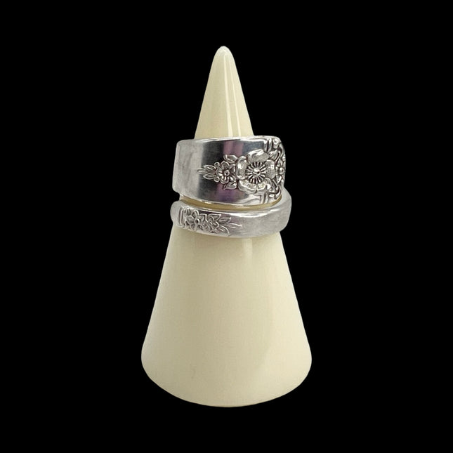Spoon Ring Size 11 - Stacked Floral