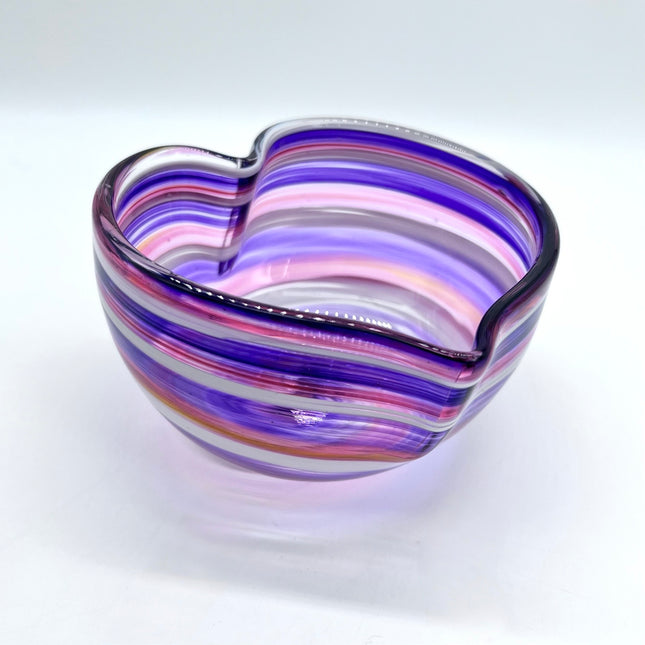 Pink & Purple Swirl Heart Bowl