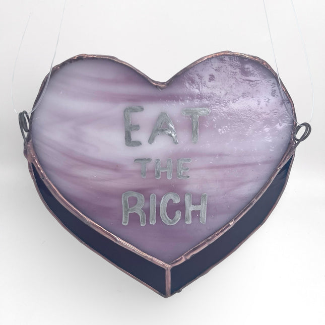 Eat the Rich Heart-Purple