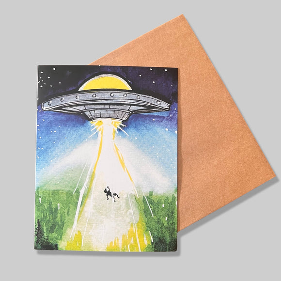 UFO Abduction Greeting Card