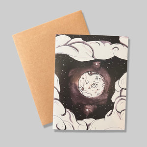 Moon & Clouds Greeting Card