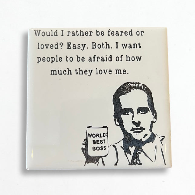 Feared or Loved Ceramic Coaster