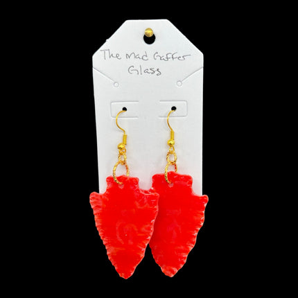 Red Arrowhead Earrings