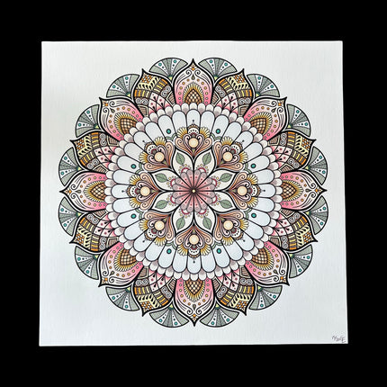 Large Mandala "Fern" Color Print