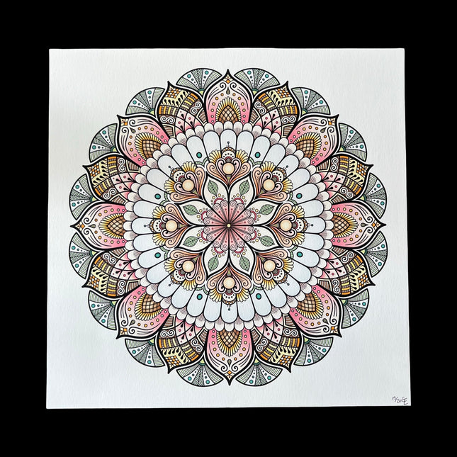 Large Mandala "Fern" Color Print