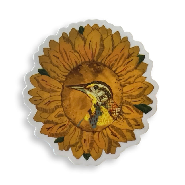 Sunflower Meadowlark Sticker