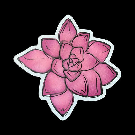 Red Succulent Sticker