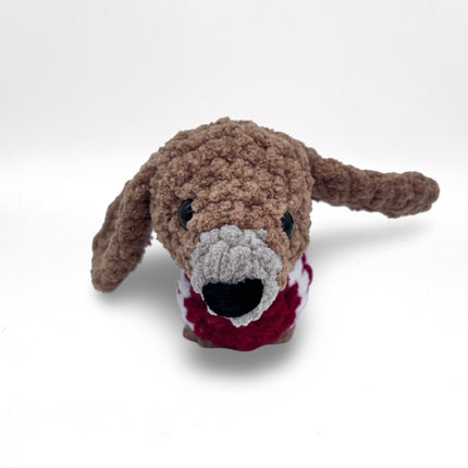 Weenie Dog - Brown w/ Red Sweater