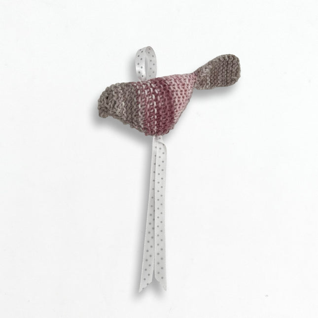 Pink & Gray Knit Bird
